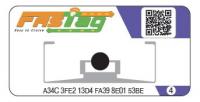 RFID метка  UHF на лобовое стекло Syndicate FASTag, M4QT, 100х50 мм
